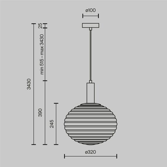 Подвесной светильник Maytoni MOD268PL-01B, изображение 6
