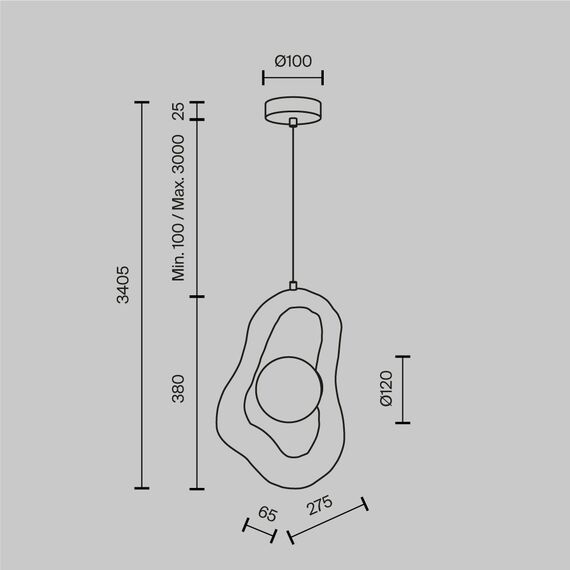Подвесной светильник Maytoni MOD380PL-01W, изображение 14