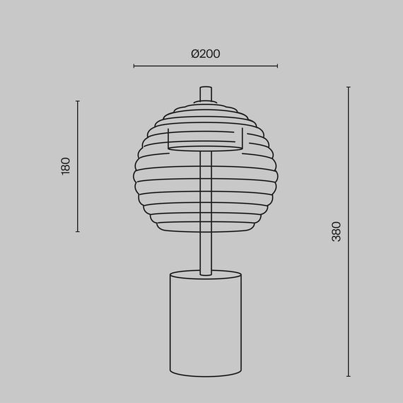 Настольный светильник Maytoni P060TL-L12BK, изображение 5