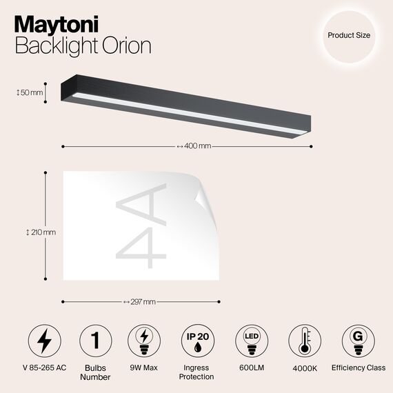 Подсветка Maytoni MIR011WL-L9B4K, изображение 7