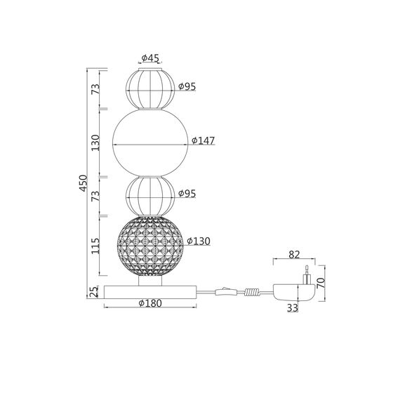 Настольный светильник Maytoni MOD301TL-L18CH3K, изображение 14