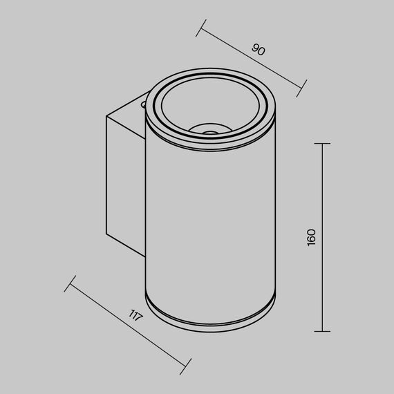 Настенный светильник (бра) Outdoor O303WL-L10W3K, изображение 3