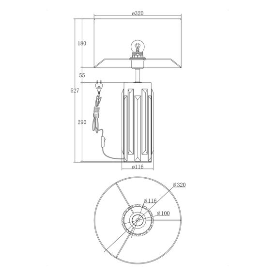 Настольный светильник Maytoni MOD304TL-01GR, изображение 2