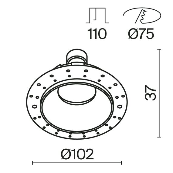 Встраиваемый светильник Technical DL051-U-2WB, изображение 2