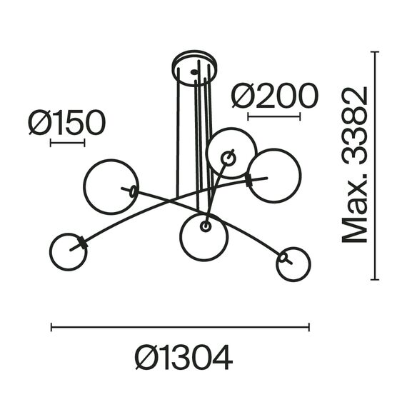 Подвесной светильник Maytoni MOD172PL-06BS, изображение 4