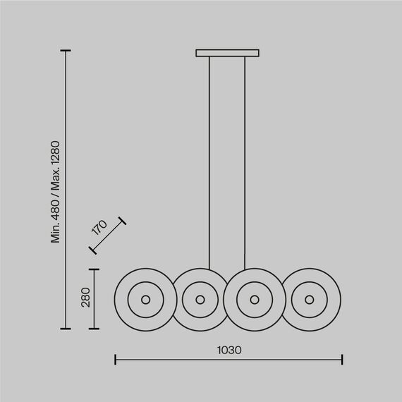 Подвесной светильник Maytoni MOD007PL-08G1, изображение 9