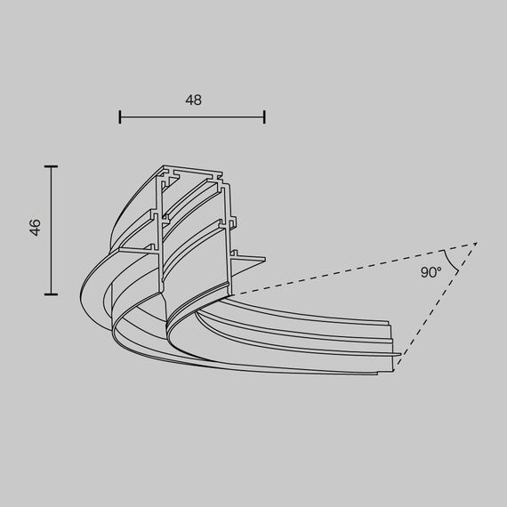 Комплектующие для встраиваемой трековой системы Technical TRA044-angle.12B, изображение 11