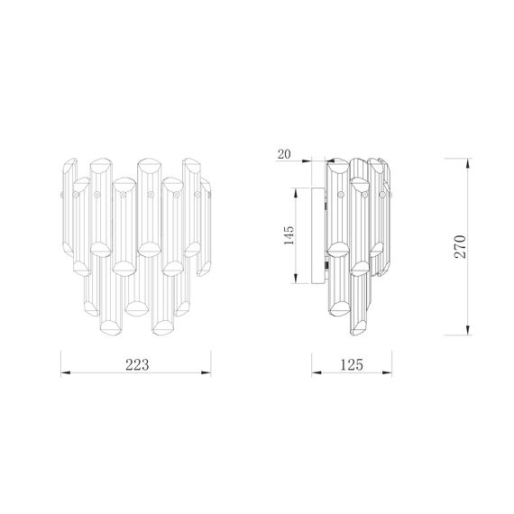 Настенный светильник (бра) Maytoni DIA200WL-02G, изображение 5
