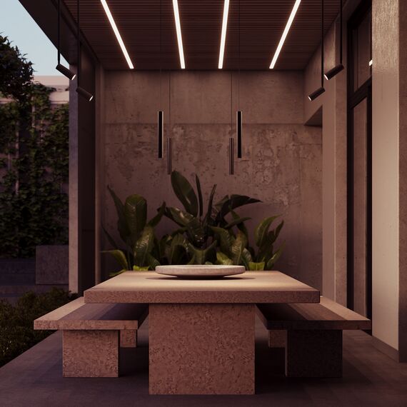 Уличный трековый светильник Outdoor O-TR01-2-P-8WB3K, изображение 2