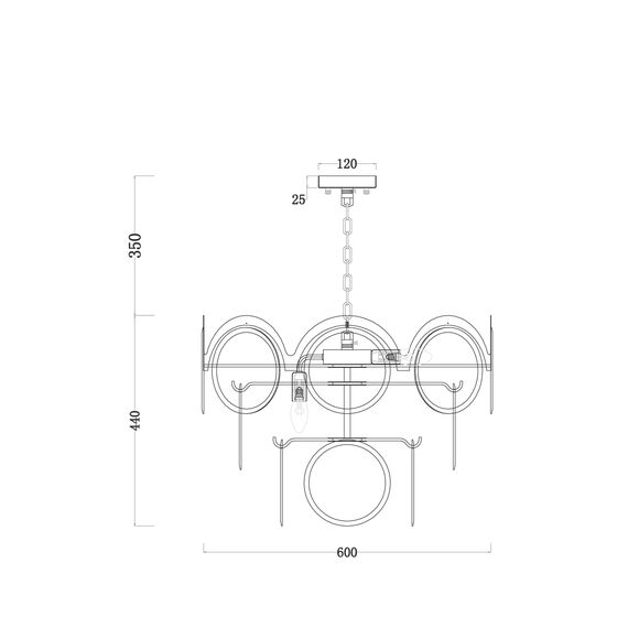 Подвесной светильник Freya FR5146PL-07G, изображение 2