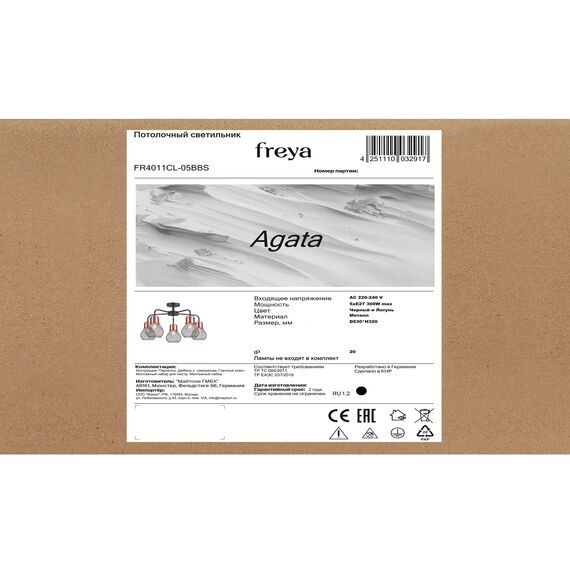 Потолочный светильник Freya FR4011CL-05BBS, изображение 4
