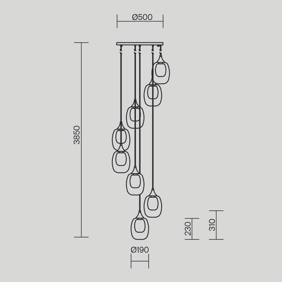 Подвесной светильник Maytoni MOD016PL-08BS1, изображение 6