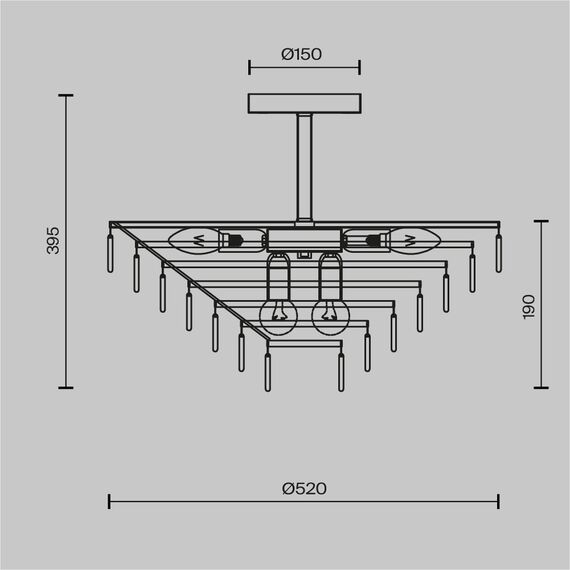 Потолочный светильник Maytoni MOD130CL-11G, изображение 2