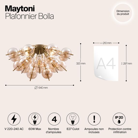 Потолочный светильник Maytoni MOD133CL-04BS, изображение 13