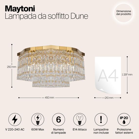 Потолочный светильник Maytoni DIA005CL-06G, изображение 15