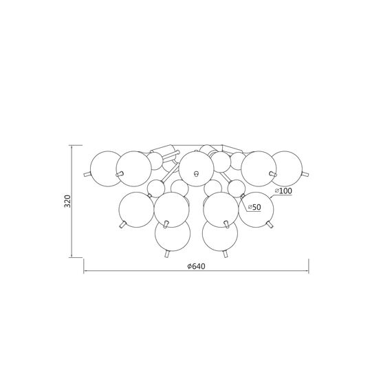 Потолочный светильник Maytoni MOD133CL-04BS, изображение 5