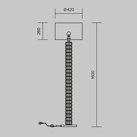 Напольный светильник (торшер) Maytoni DIA008FL-01CH, изображение 7