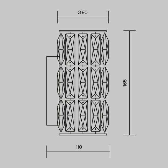 Настенный светильник (бра) Maytoni DIA008WL-1CH, изображение 4