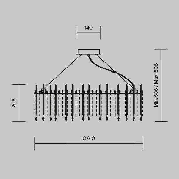 Подвесной светильник Maytoni MOD036PL-12N, изображение 3