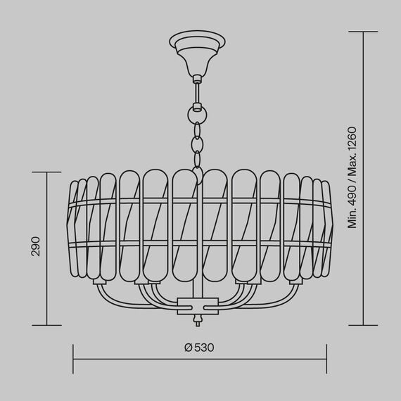 Подвесной светильник Maytoni MOD122PL-06BS, изображение 5