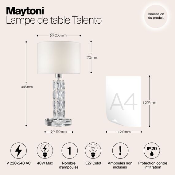 Настольный светильник Maytoni DIA008TL-01CH, изображение 14