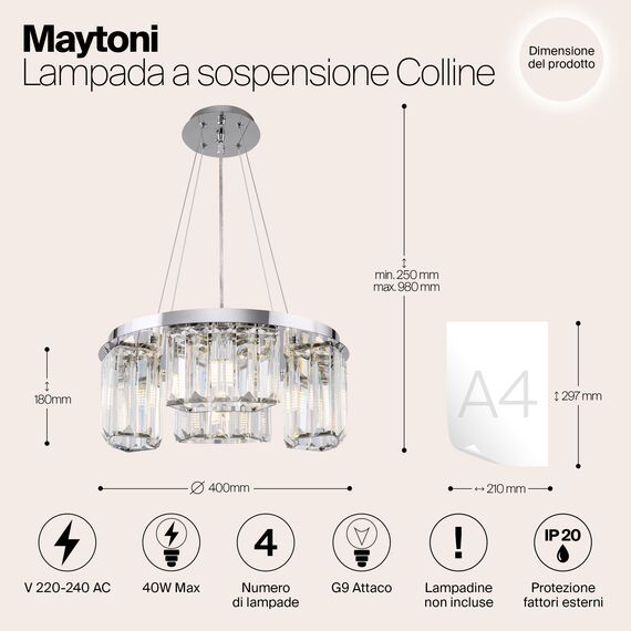 Подвесной светильник Maytoni MOD083PL-04CH, изображение 6