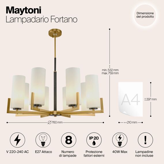 Люстра Maytoni MOD089PL-08BS, изображение 7