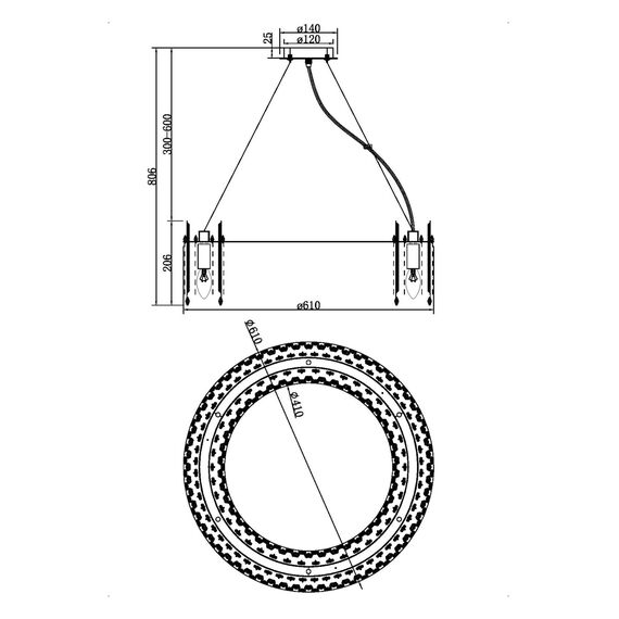 Подвесной светильник Maytoni MOD036PL-12N, изображение 4