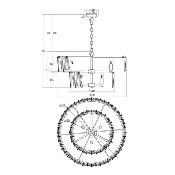 Подвесной светильник Maytoni MOD043PL-12G, изображение 12