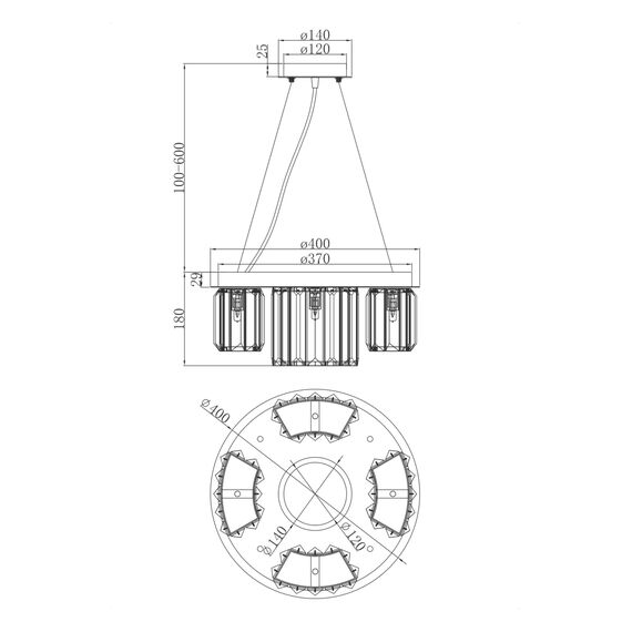 Подвесной светильник Maytoni MOD083PL-04CH, изображение 9