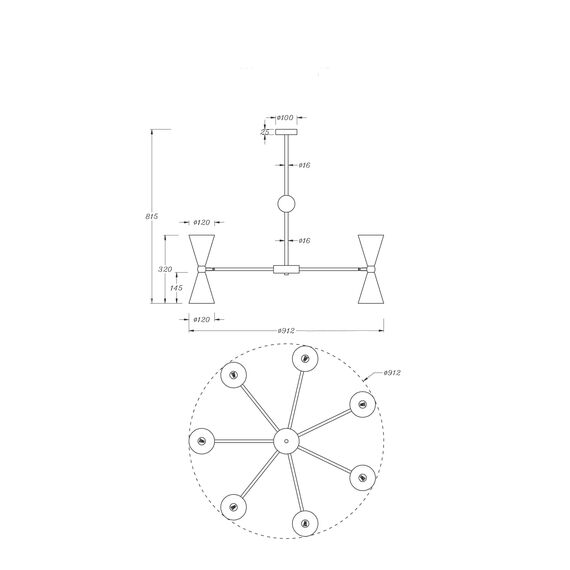 Подвесной светильник Maytoni MOD108PL-14GB, изображение 4