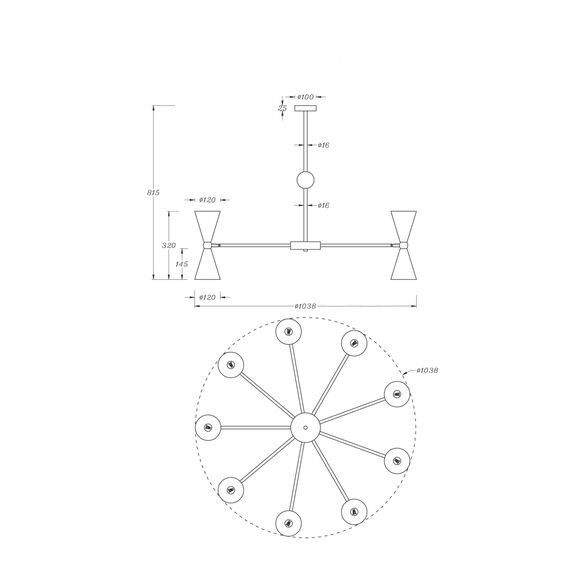 Подвесной светильник Maytoni MOD108PL-18WG, изображение 2