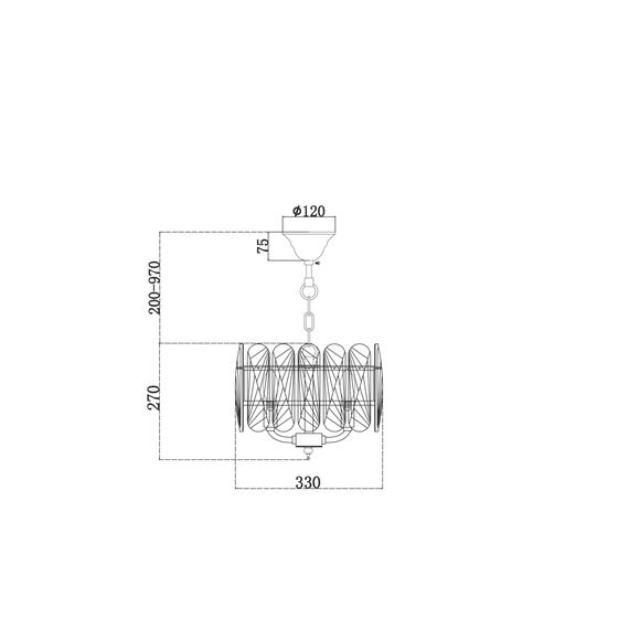 Подвесной светильник Maytoni MOD122PL-03BS, изображение 4