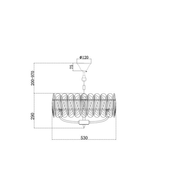 Подвесной светильник Maytoni MOD122PL-06BS, изображение 8