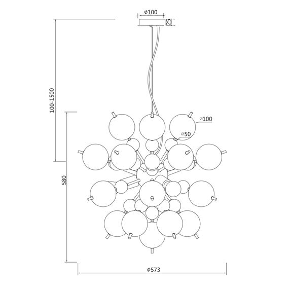 Подвесной светильник Maytoni MOD133PL-06CH, изображение 9