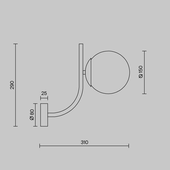 Настенный светильник (бра) Maytoni MOD109WL-01BS, изображение 16