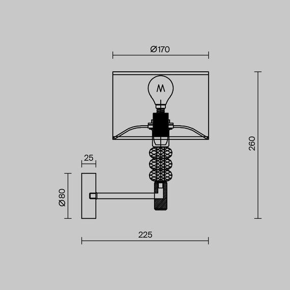 Настенный светильник (бра) Maytoni MOD527WL-01N, изображение 14