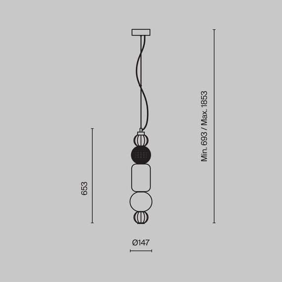 Подвесной светильник Maytoni P069PL-L35CH3K, изображение 4