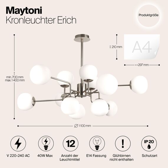 Люстра Maytoni MOD221-PL-12-N, изображение 3