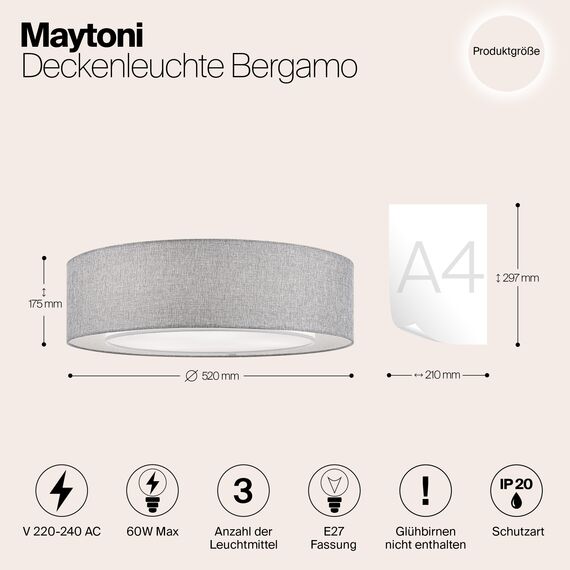 Потолочный светильник Maytoni MOD613CL-04GR, изображение 5