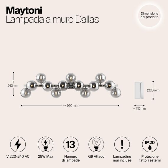 Настенный светильник (бра) Maytoni MOD547WL-13CH, изображение 2