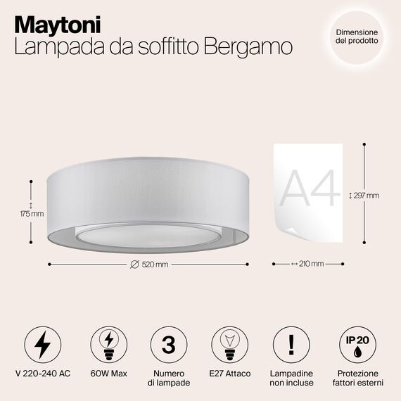 Потолочный светильник Maytoni MOD617CL-04GR, изображение 4