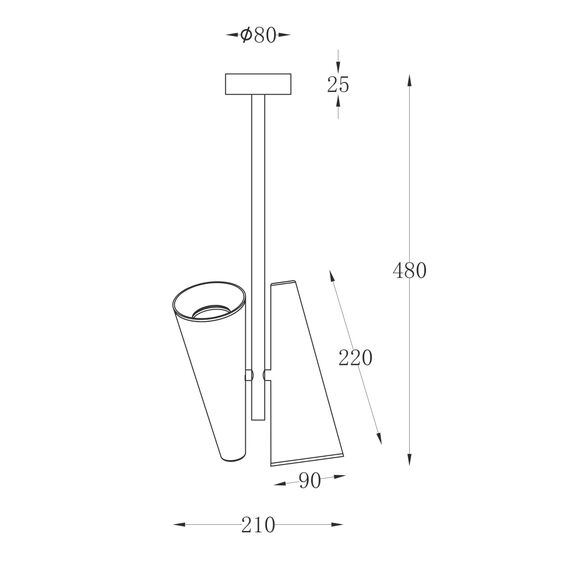 Потолочный светильник Maytoni MOD095CL-02BS, изображение 4