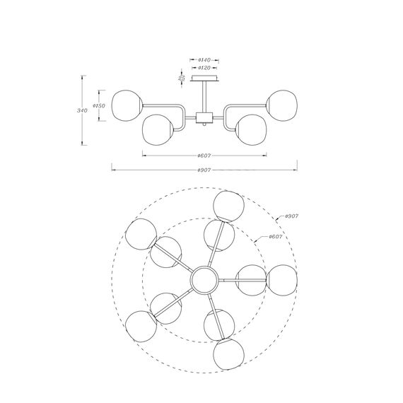 Подвесной светильник Maytoni MOD221PL-10N, изображение 3