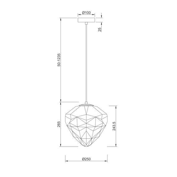 Подвесной светильник Maytoni P053PL-01BL, изображение 3