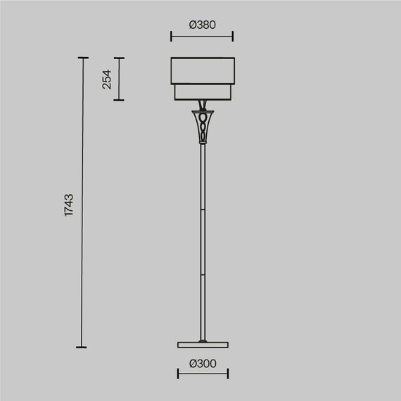Напольный светильник (торшер) Maytoni H311-FL-01-G, изображение 15
