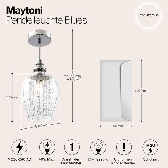 Подвесной светильник Maytoni MOD044-PL-01-N, изображение 2