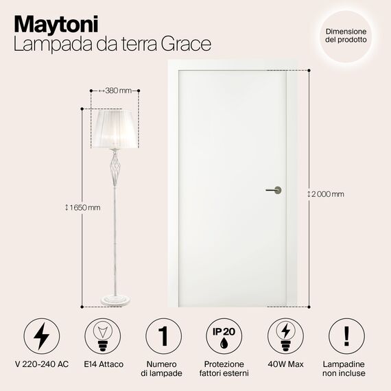 Напольный светильник (торшер) Maytoni ARM247-11-G, изображение 7