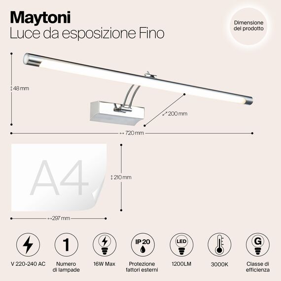 Подсветка Maytoni MIR003WL-L16CH, изображение 5