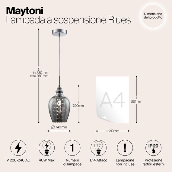 Подвесной светильник Maytoni MOD033-PL-01-N, изображение 5